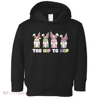 Too Hip To Hop Easter Eggs Gnome Toddler Hoodie thumb 0