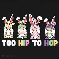 Too Hip To Hop Easter Eggs Gnome Toddler Hoodie thumb 2