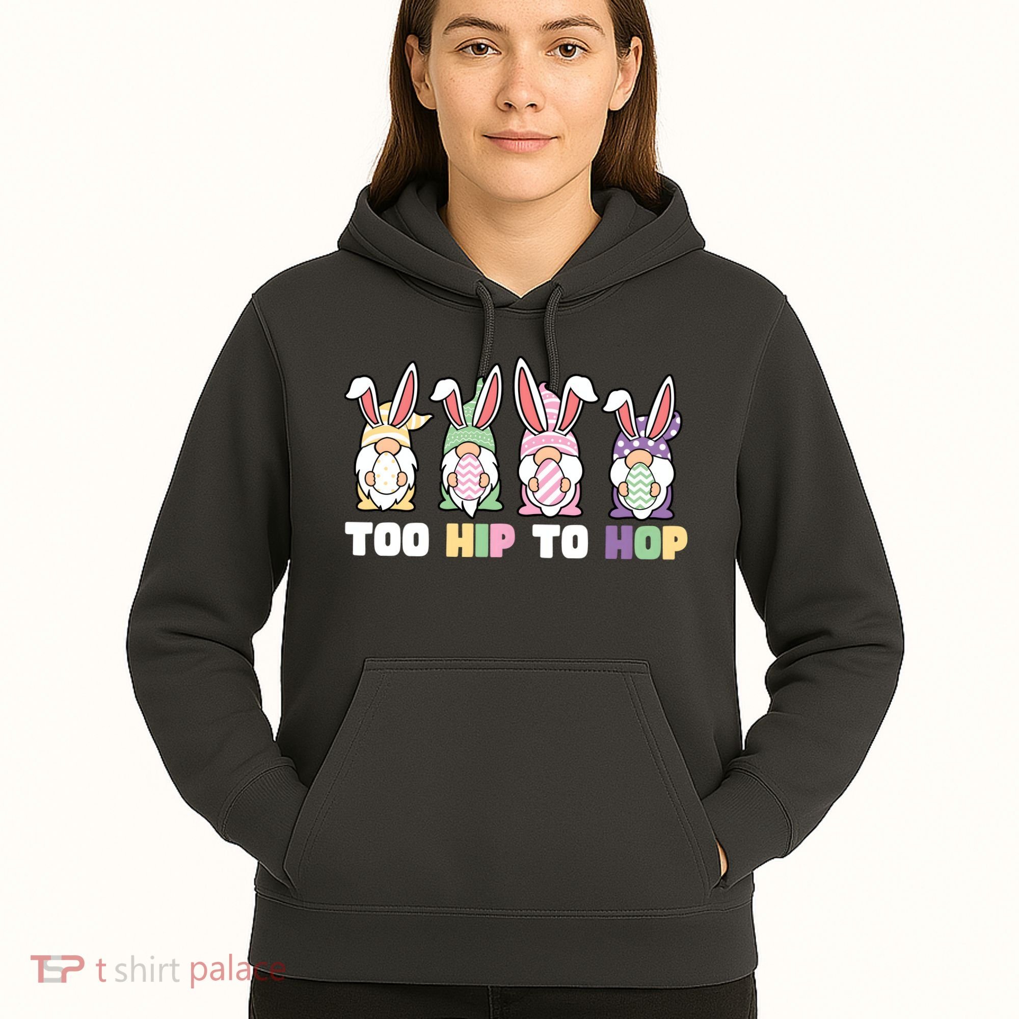 Too Hip To Hop Easter Eggs Gnome Hoodie