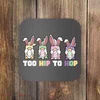 Too Hip To Hop Easter Eggs Gnome Coaster thumb 0