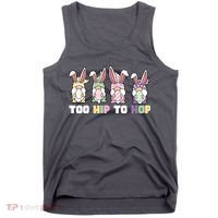 Too Hip To Hop Easter Eggs Gnome Tank Top thumb 0