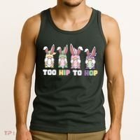 Too Hip To Hop Easter Eggs Gnome Tank Top thumb 3