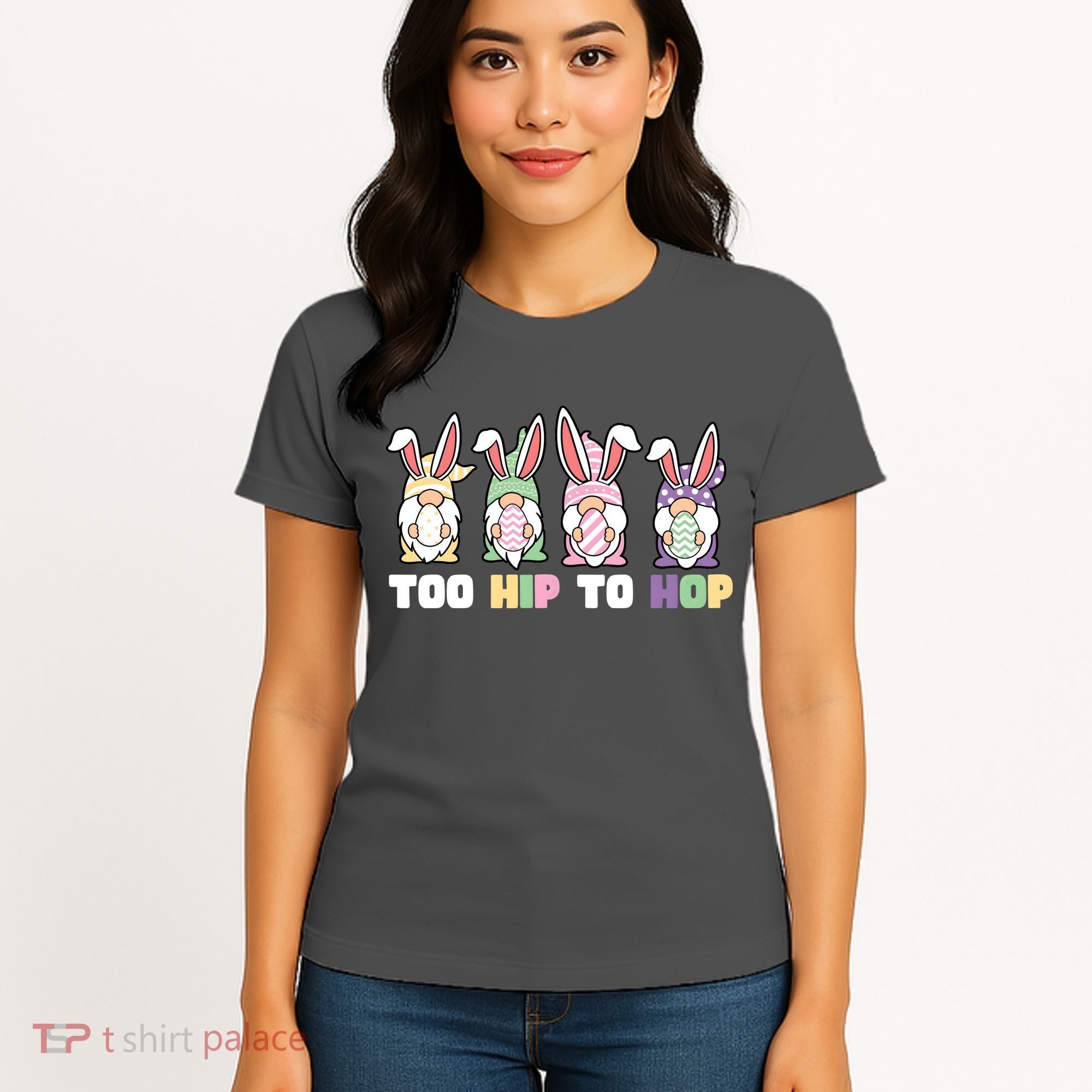 Too Hip To Hop Easter Eggs Gnome Women's T-Shirt