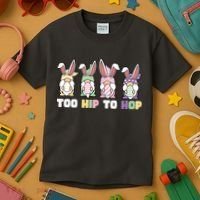 Too Hip To Hop Easter Eggs Gnome Kids T-Shirt thumb 3