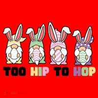 Too Hip To Hop Easter Eggs Gnome Santa Hat thumb 1