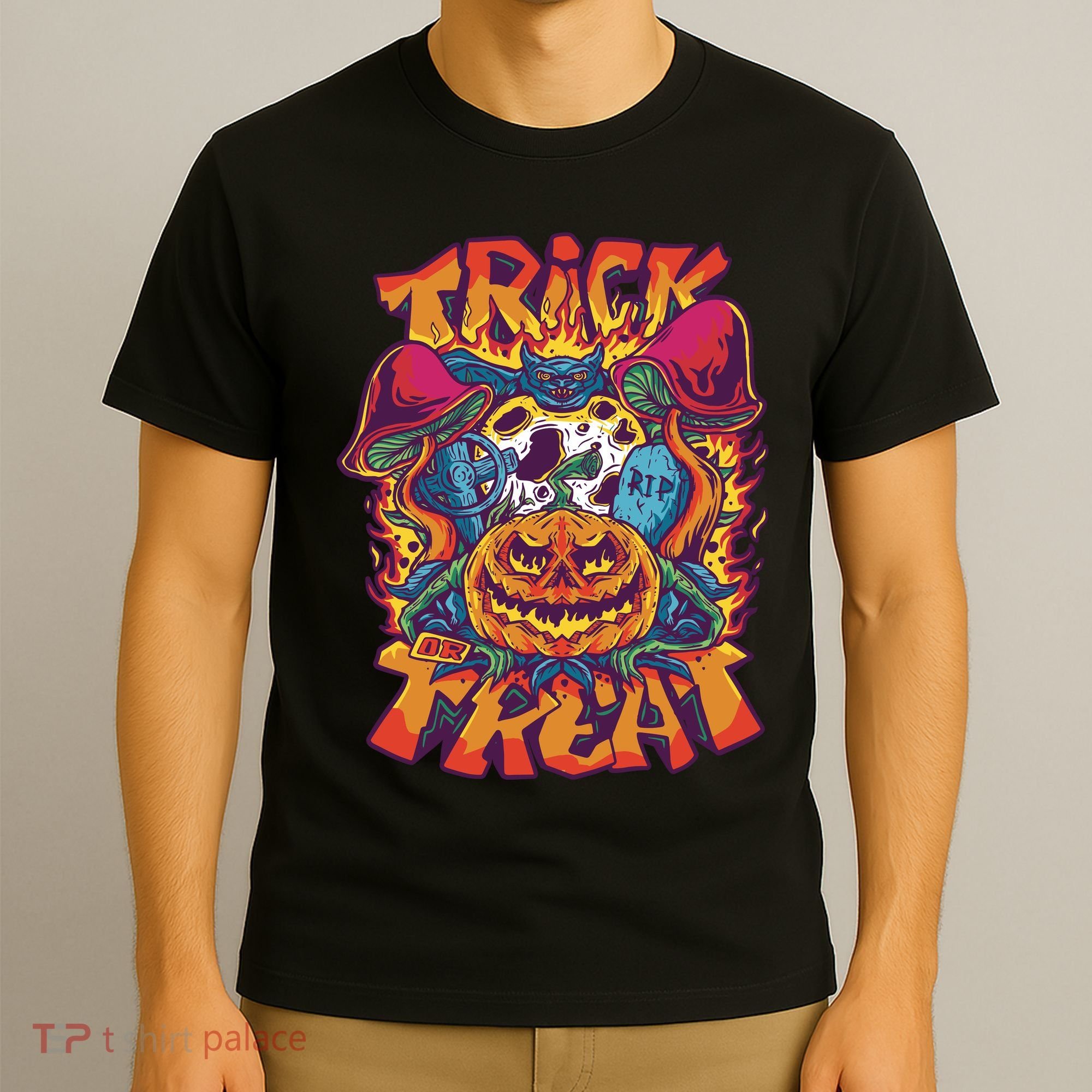 Trippy Halloween Trick Or Treat T-Shirt