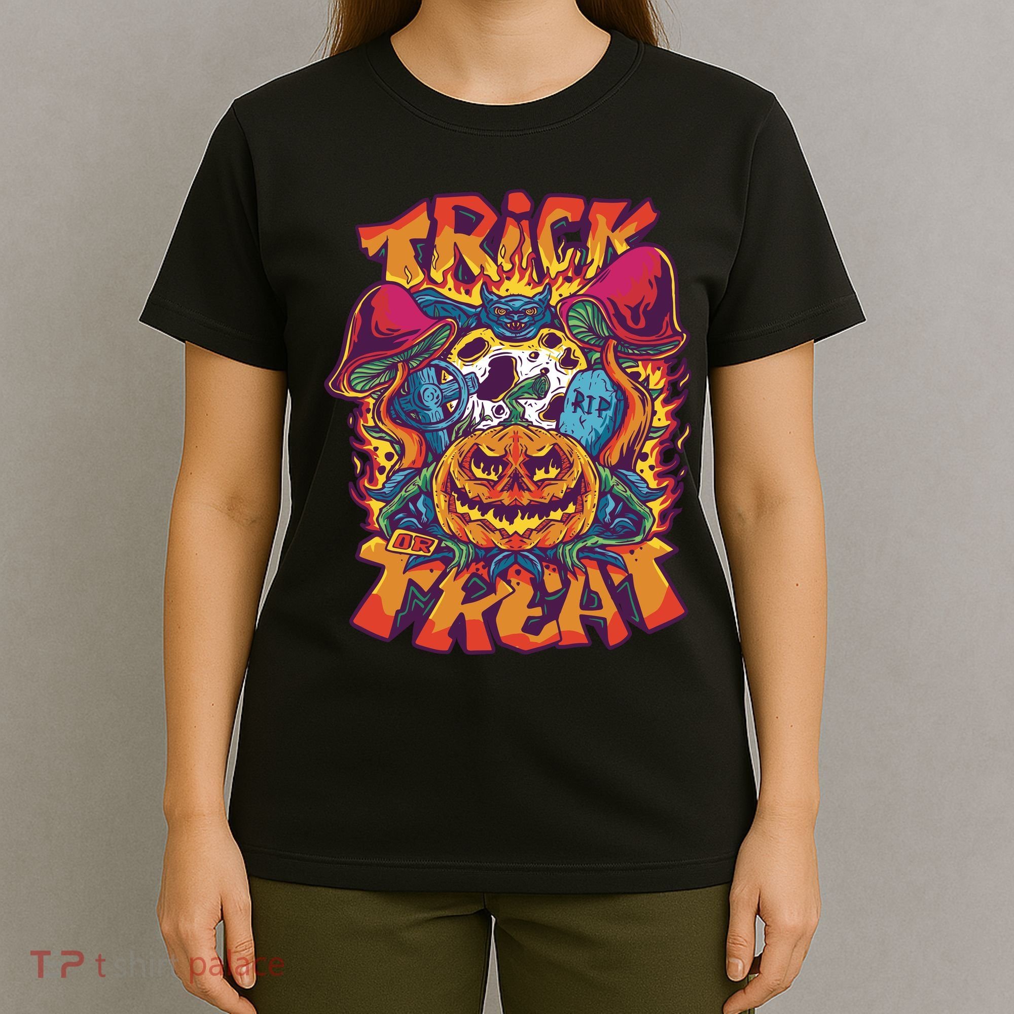 Trippy Halloween Trick Or Treat T-Shirt