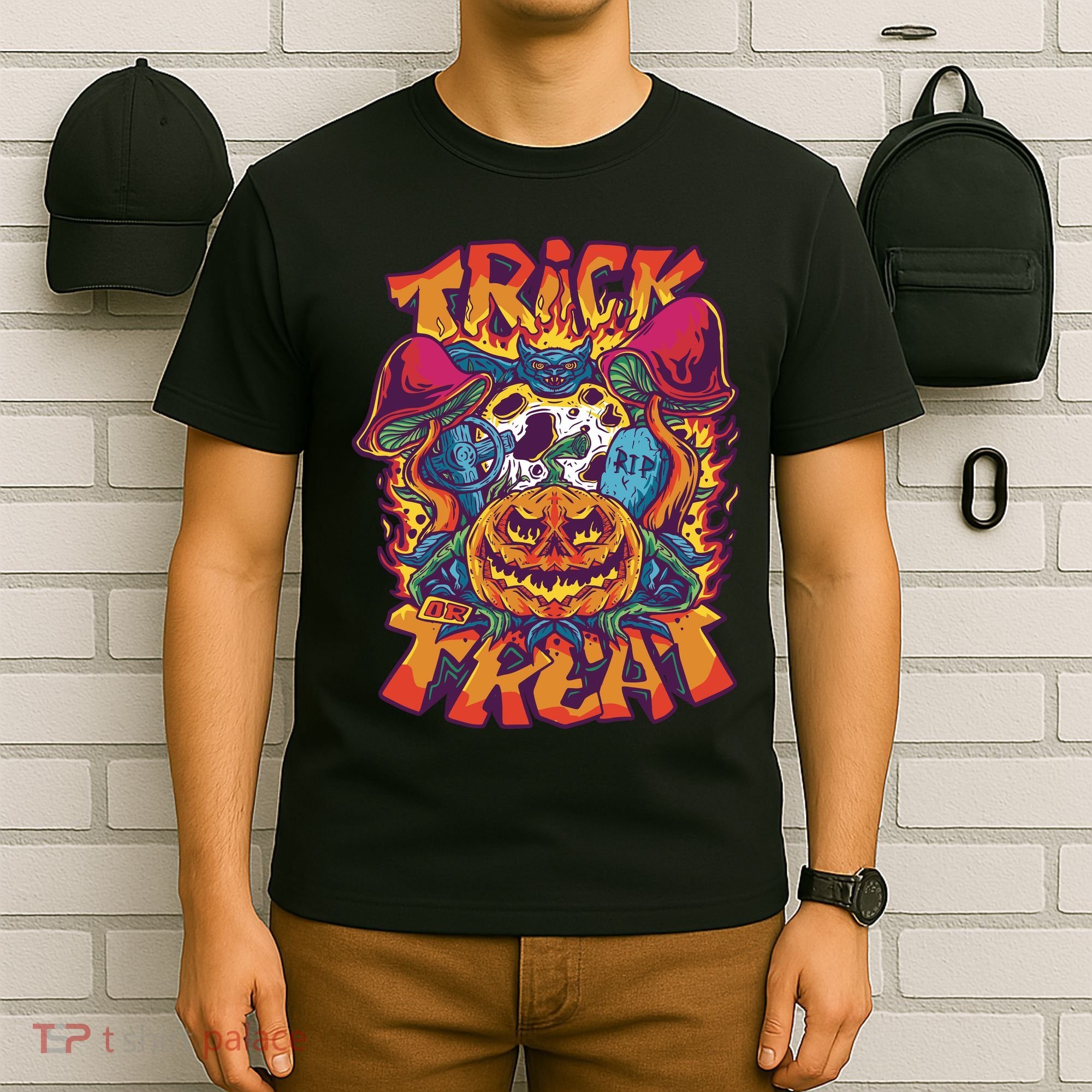 Trippy Halloween Trick Or Treat T-Shirt