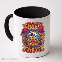 Trippy Halloween Trick Or Treat Coffee Mug thumb 0