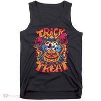 Trippy Halloween Trick Or Treat Tank Top thumb 0