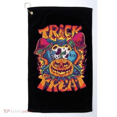 Trippy Halloween Trick Or Treat Golf Towel