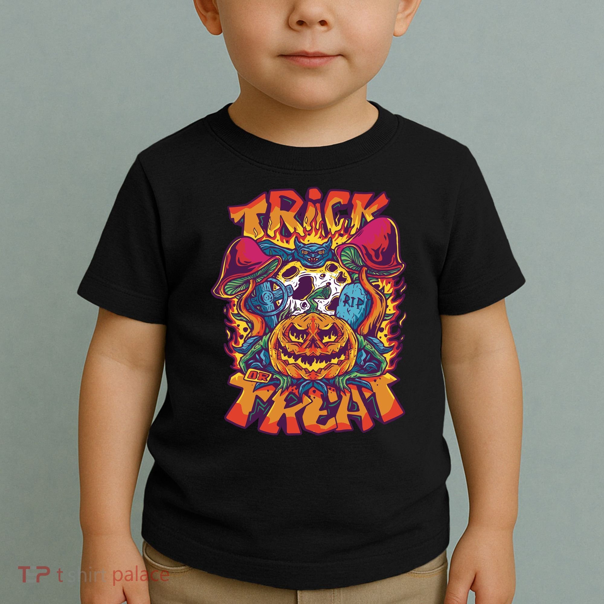 Trippy Halloween Trick Or Treat Toddler T-Shirt