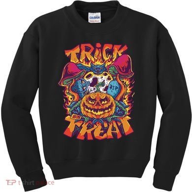 Trippy Halloween Trick Or Treat Kids Sweatshirt