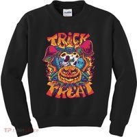 Trippy Halloween Trick Or Treat Kids Sweatshirt thumb 0