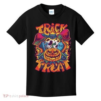 Trippy Halloween Trick Or Treat Kids T-Shirt