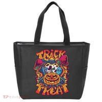 Trippy Halloween Trick Or Treat Tote Bag thumb 0