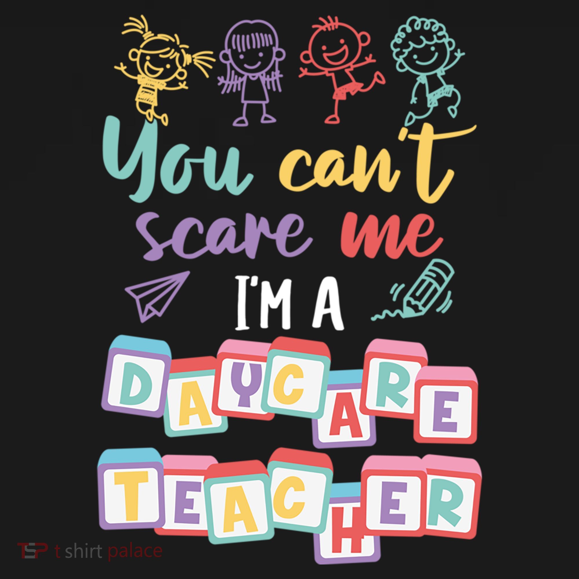 Tiny Hu Tamer You CanT Scare Me IM A Daycare Teacher Gift Women's Hoodie