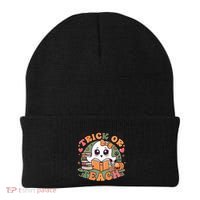 Teacher Halloween Trick Or Teach Cute Ghost Coffee Pumpkins Gift Beanie thumb 0