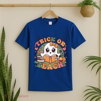 Teacher Halloween Trick Or Teach Cute Ghost Coffee Pumpkins Gift T-Shirt thumb 2