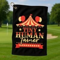 Tiny Human Tamer Circus Birthday Party Circus Costume Golf Towel thumb 1