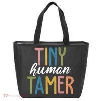 Tiny Human Tamer Kindergarten Teacher Tote Bag thumb 0