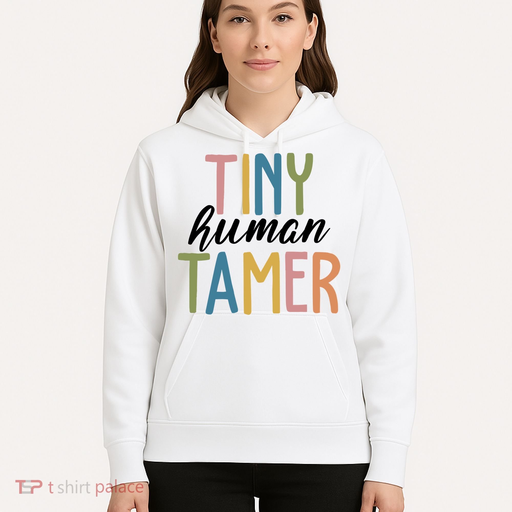 Tiny Human Tamer Kindergarten Teacher Hoodie