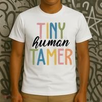 Tiny Human Tamer Kindergarten Teacher T-Shirt thumb 3