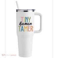 Tiny Human Tamer Kindergarten Teacher 40oz Vacuum Insulated Stainless Steel Travel Tumbler thumb 0