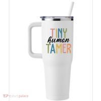 Tiny Human Tamer Kindergarten Teacher 40oz Vacuum Insulated Stainless Steel Travel Tumbler thumb 2