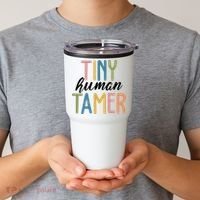 Tiny Human Tamer Kindergarten Teacher Tumbler thumb 2