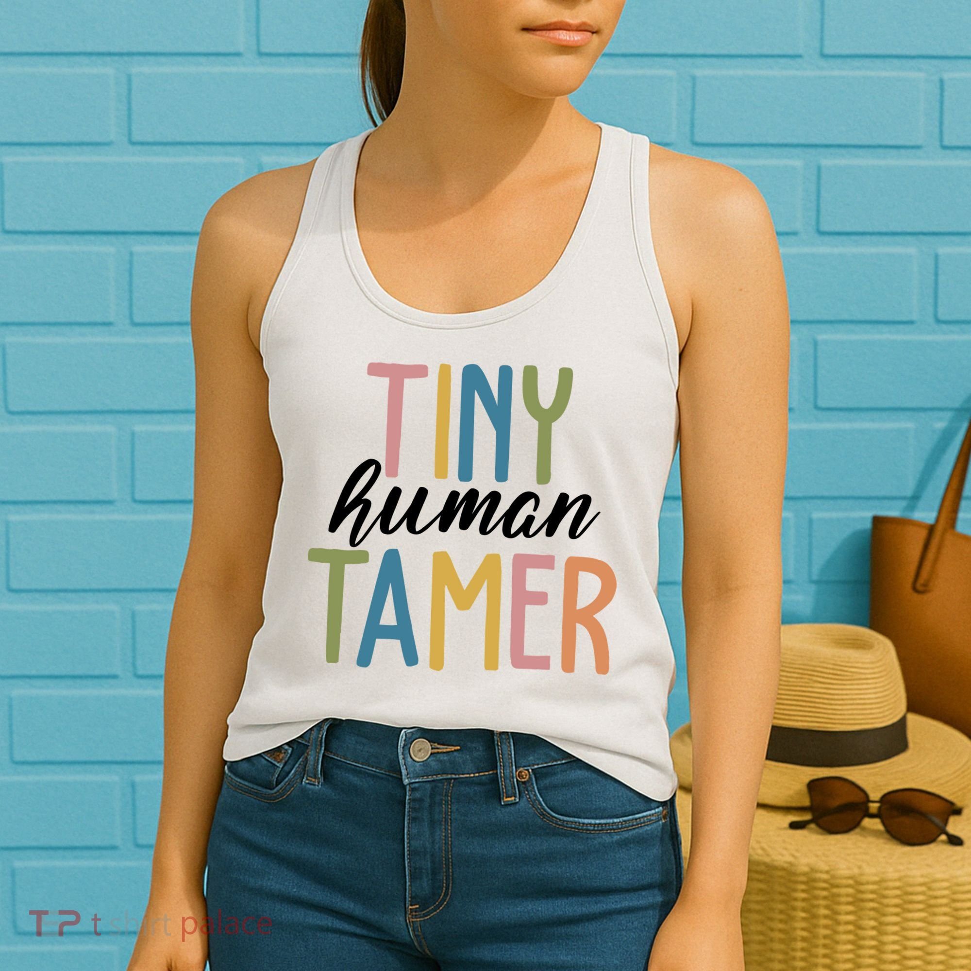 Tiny Human Tamer Kindergarten Teacher Women's Tank Top
