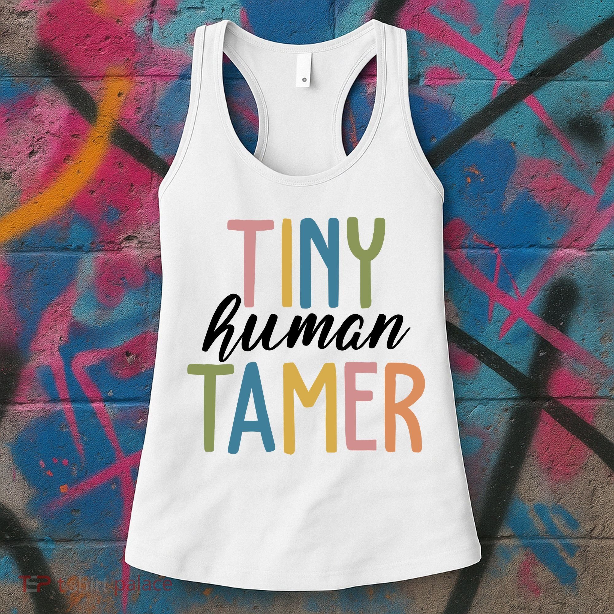 Tiny Human Tamer Kindergarten Teacher Women's Tank Top