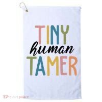 Tiny Human Tamer Kindergarten Teacher Golf Towel thumb 0