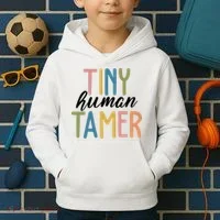 Tiny Human Tamer Kindergarten Teacher Kids Hoodie thumb 2