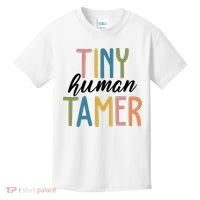 Tiny Human Tamer Kindergarten Teacher Kids T-Shirt thumb 0