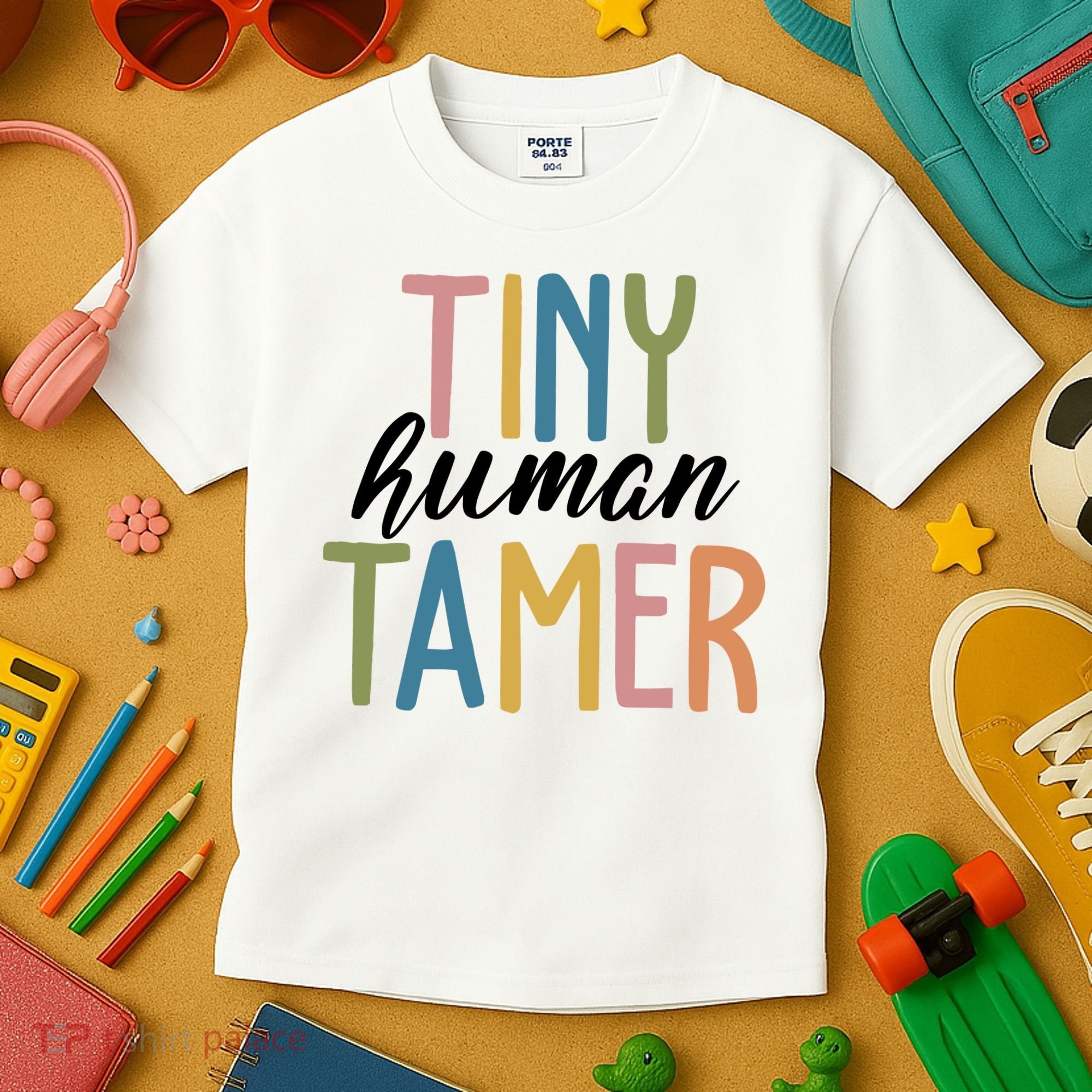 Tiny Human Tamer Kindergarten Teacher Kids T-Shirt