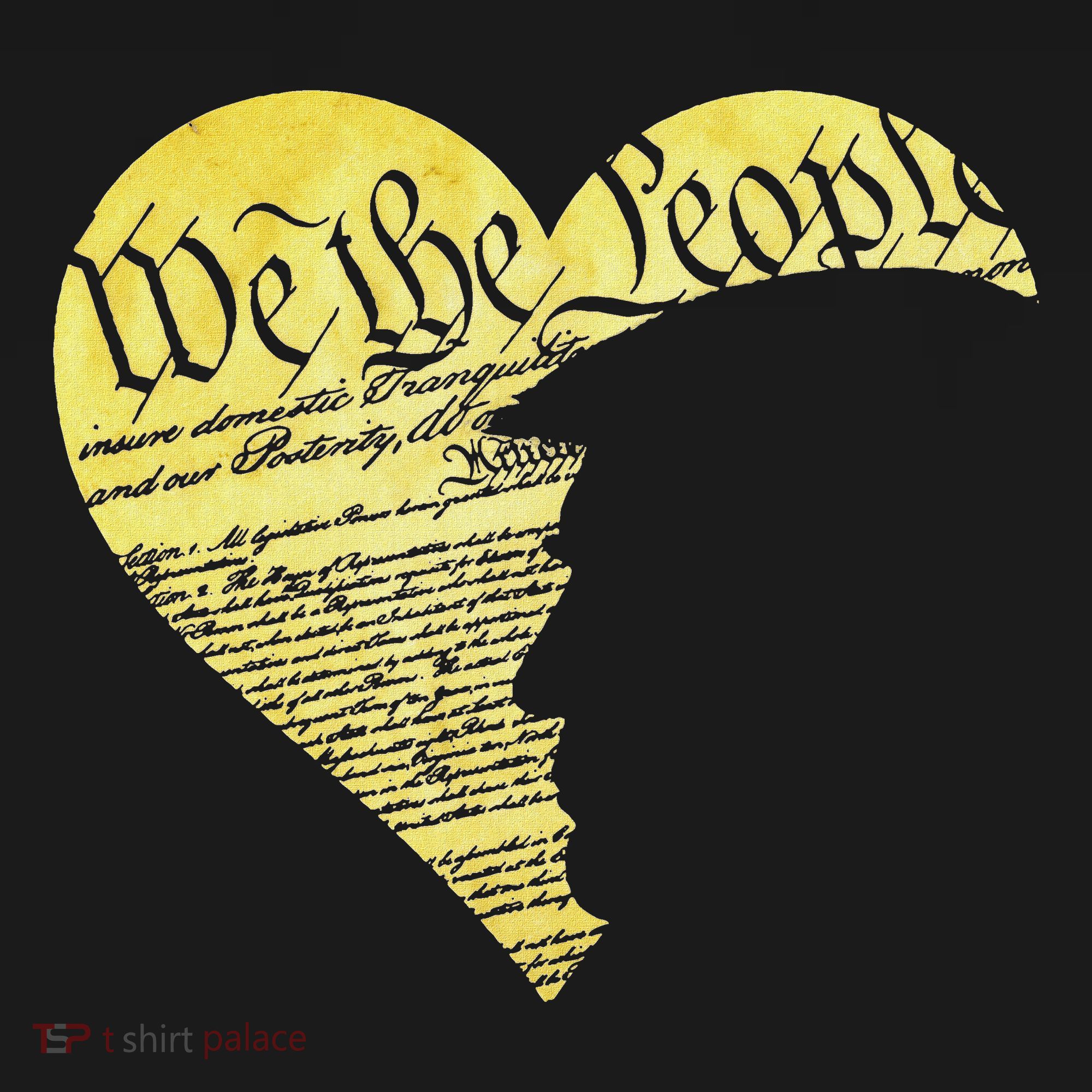 Trump Heart U.S. American Constitution 4th Of July Vintage T-Shirt