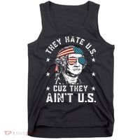 They Hate Us Cuz They Ain't Us Funny 4th of July Tank Top thumb 0