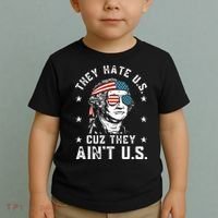 They Hate Us Cuz They Ain't Us Funny 4th of July Toddler T-Shirt thumb 2