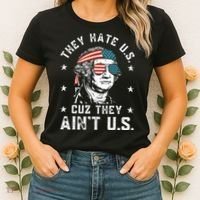 They Hate Us Cuz They Ain't Us Funny 4th of July Women's T-Shirt thumb 2