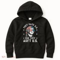 They Hate Us Cuz They Ain't Us Funny 4th of July Kids Hoodie thumb 0
