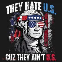 They Hate Us Cuz They Ain't Us USA American Flag 4th of July Women's Hoodie thumb 2