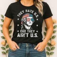 They Hate Us Cuz They Aint Us Funny 4th Of July Independence Day Women's T-Shirt thumb 2