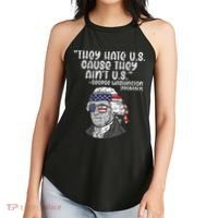 They Hate US Cause Aint US George Washington 4th Of July Women's Perfect Tri Rocker Tank thumb 2