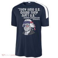 They Hate US Cause Aint US George Washington 4th Of July Sport-Tek Competitor United Soccer Jersey thumb 2