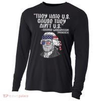 They Hate US Cause Ain't US George Washington 4th of July Cooling Performance Long Sleeve Crew thumb 0