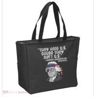They Hate US Cause Ain't US George Washington 4th of July Tote Bag thumb 2