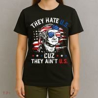 They Hate US Cuz They Ain't US George Washington 4th Of July T-Shirt thumb 4