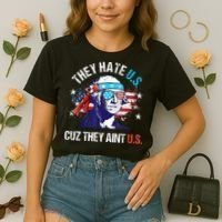 They Hate Us Cuz They AinT Us Funny 4th Of July Comfort Colors Boxy T-Shirt thumb 2