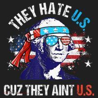 They Hate Us Cuz They AinT Us Funny 4th Of July Women's Sweatshirt thumb 2